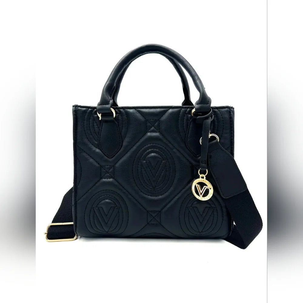 Valentino Orlandi Small Quilted Tote - Black - NWT Vegan 💥 - Picture 2 of 6